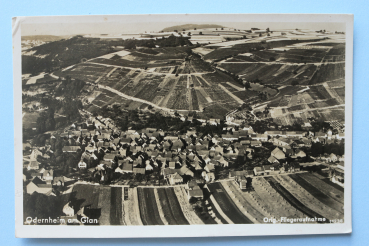 Ansichtskarte Fliegeraufnahme AK Odernheim am Glan 1939 Straßen Häuser Umland Architektur Ortsansicht Rheinland Pfalz